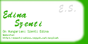 edina szenti business card